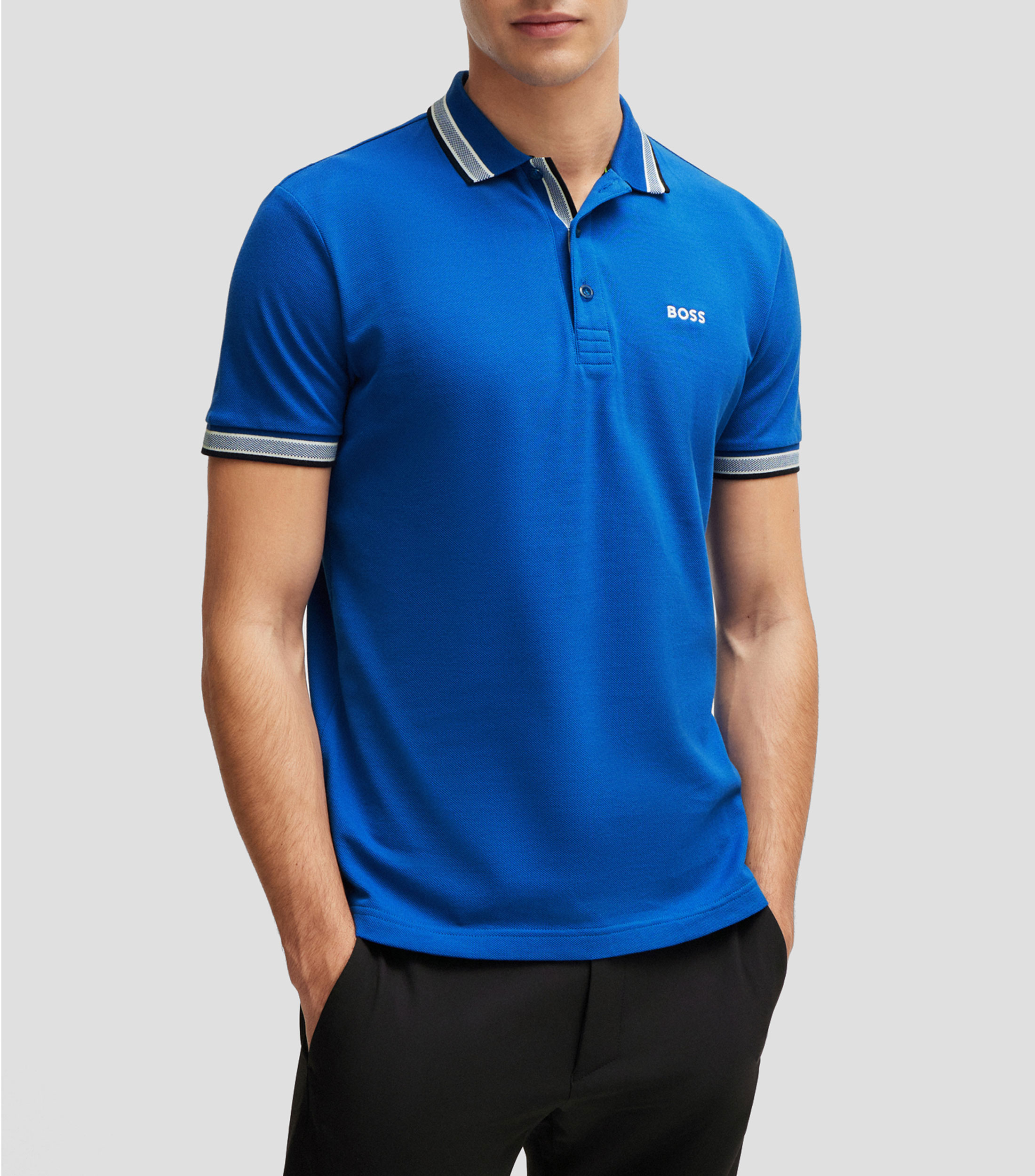 Playera tipo polo Daddy de pique de algodón con logo en contraste Hombre